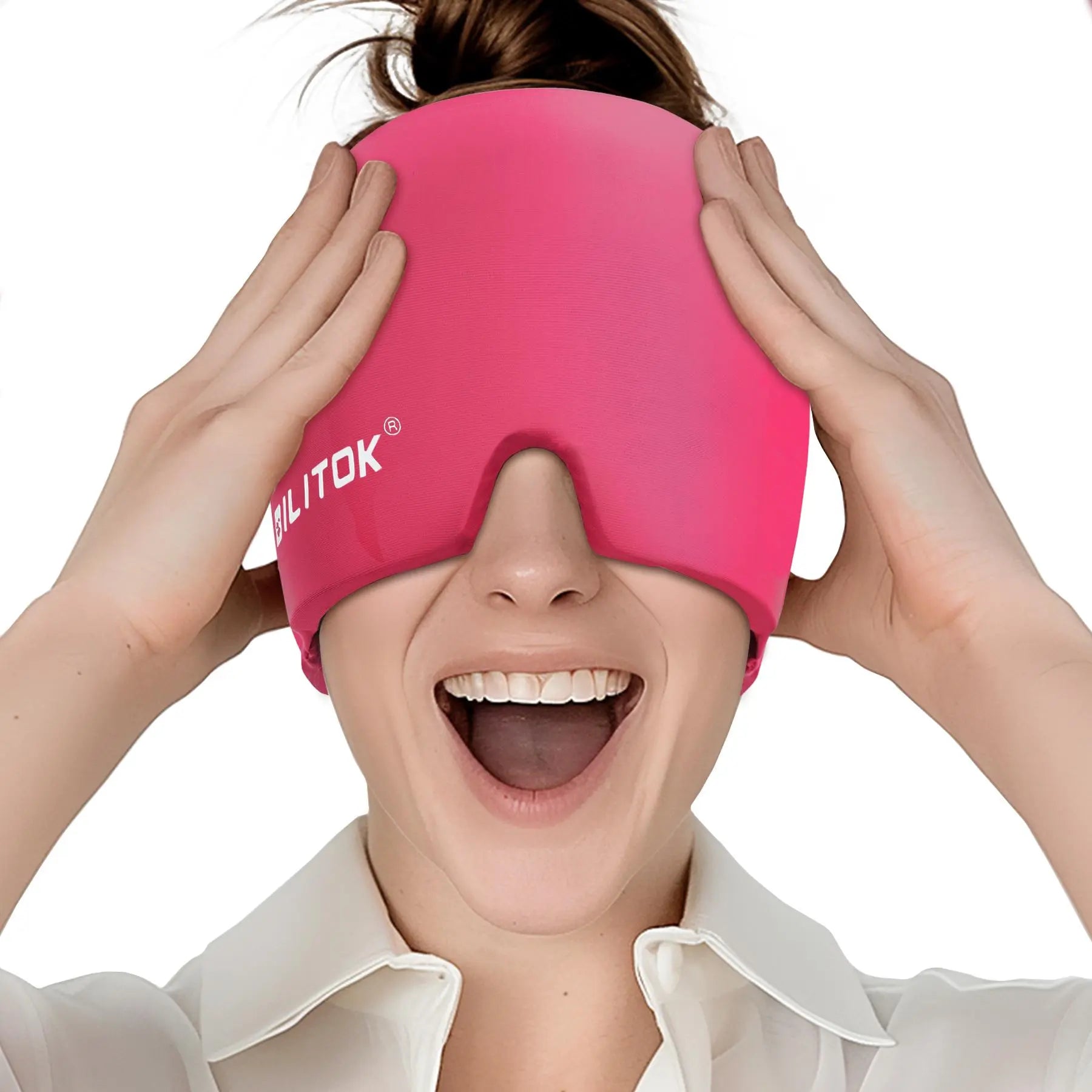 Migraine Headache Relief Cap, Gel Lce Head Wrap for Tension and Stress Relief.Suitable for Home Breaks, before Sleep, Office