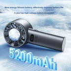 Ice-Cooling High-Speed Handheld Fan 5200Mah Portable Mini Fan, Suitable for Travel, Camping, and Outdoors