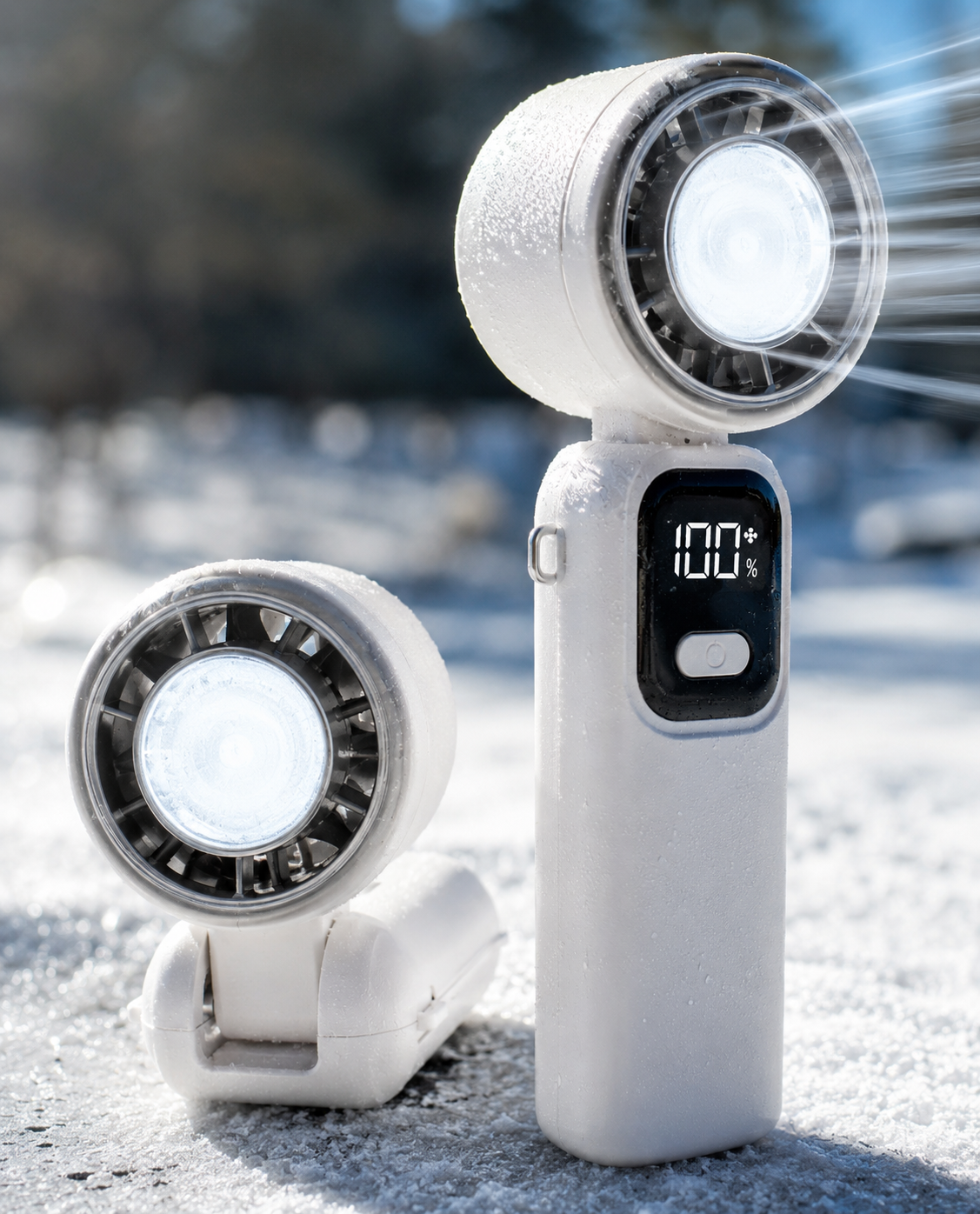 Hand held cooling fan