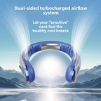 8000Mah Electric Hanging Neck Fan Portable Bladeless Mini Rechargeable Mute LED Digital Display Air Cooler for Outdoor