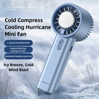 Ice-Cooling High-Speed Handheld Fan 5200Mah Portable Mini Fan, Suitable for Travel, Camping, and Outdoors