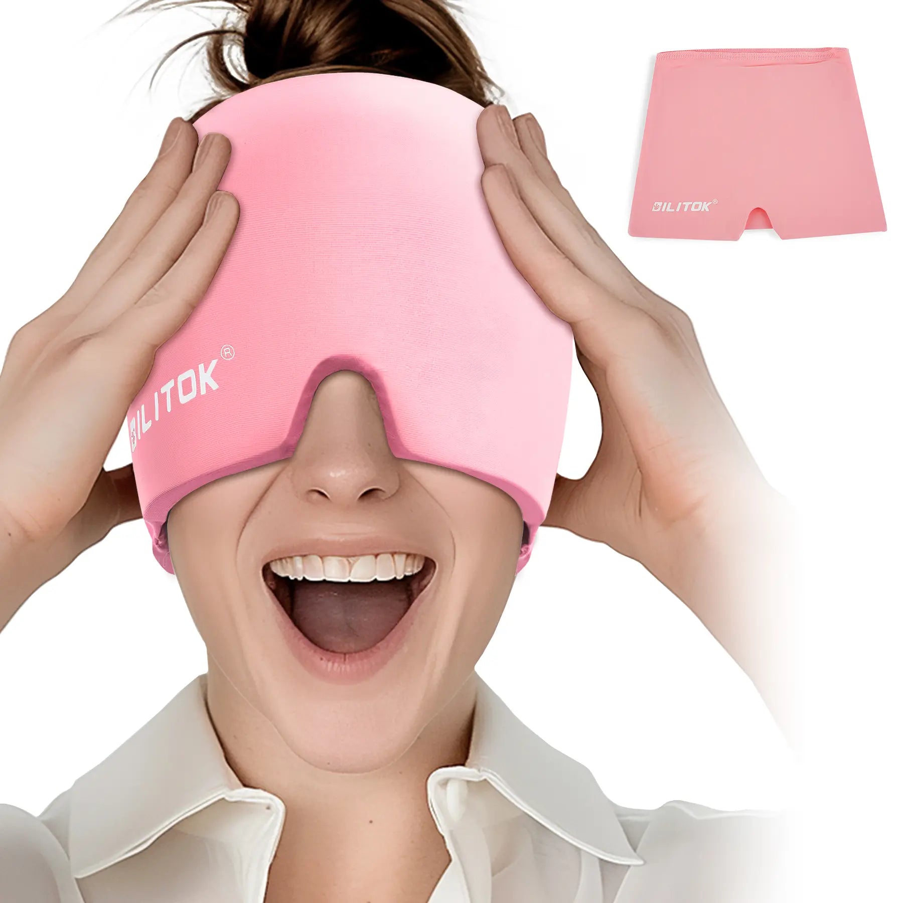 Migraine Headache Relief Cap, Gel Lce Head Wrap for Tension and Stress Relief.Suitable for Home Breaks, before Sleep, Office