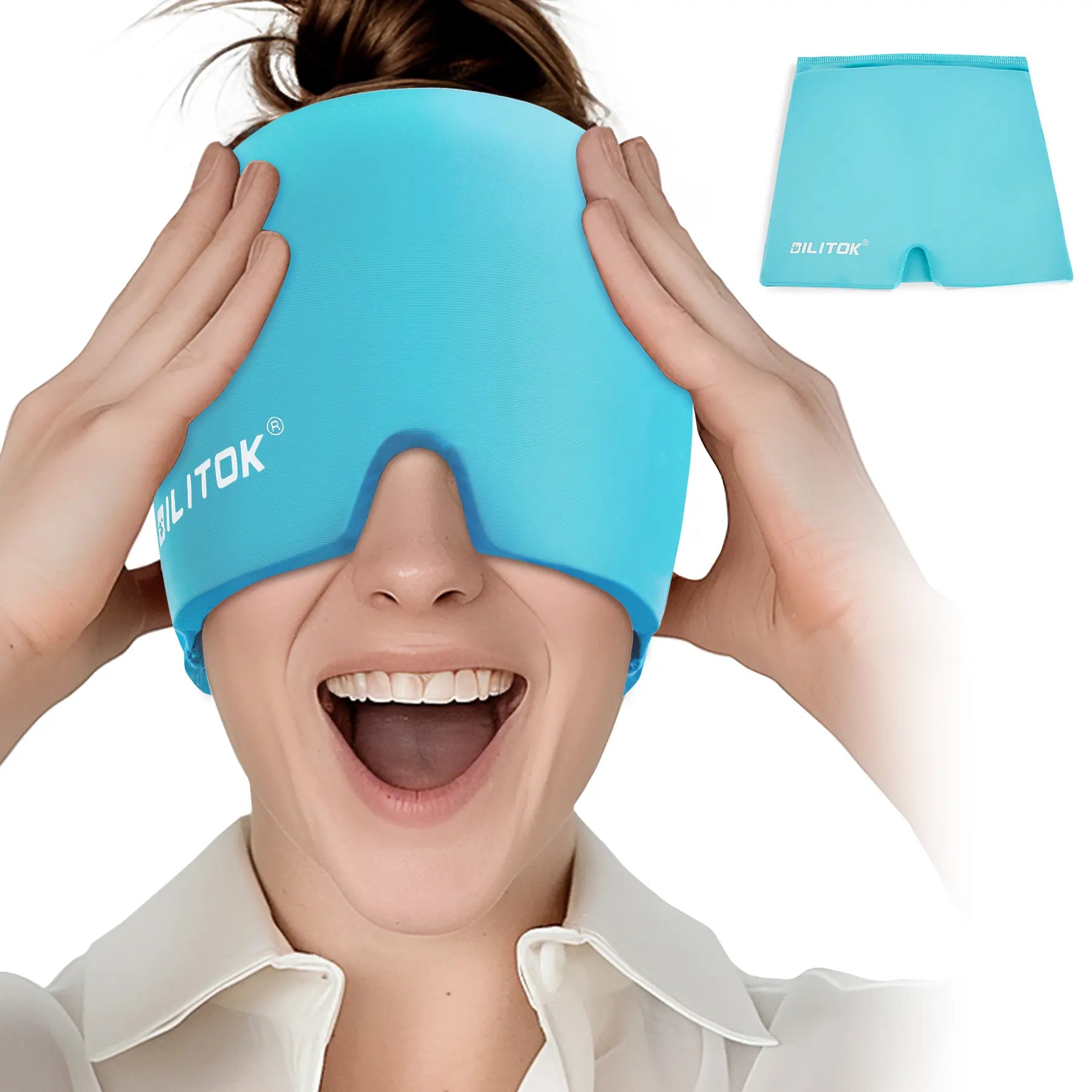 Migraine Headache Relief Cap, Gel Lce Head Wrap for Tension and Stress Relief.Suitable for Home Breaks, before Sleep, Office