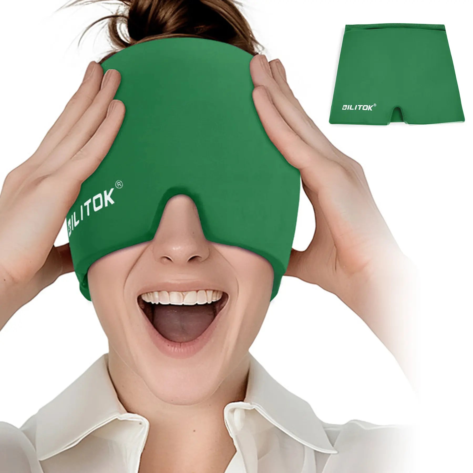 Migraine Headache Relief Cap, Gel Lce Head Wrap for Tension and Stress Relief.Suitable for Home Breaks, before Sleep, Office