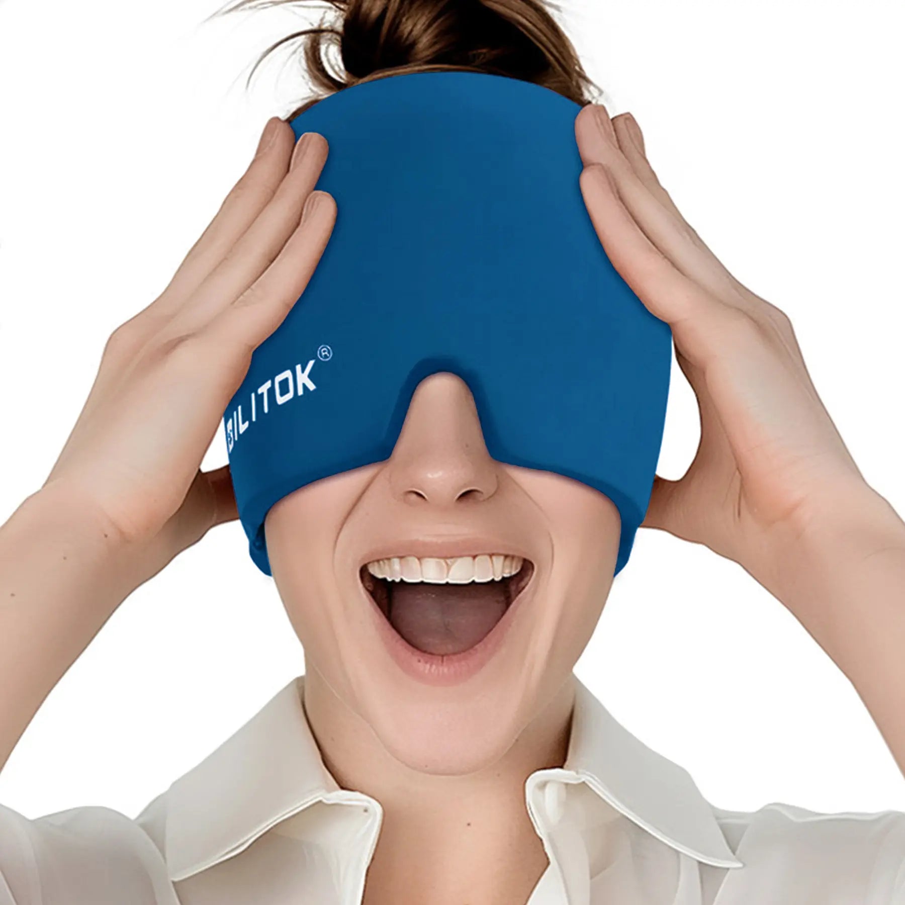 Migraine Headache Relief Cap, Gel Lce Head Wrap for Tension and Stress Relief.Suitable for Home Breaks, before Sleep, Office