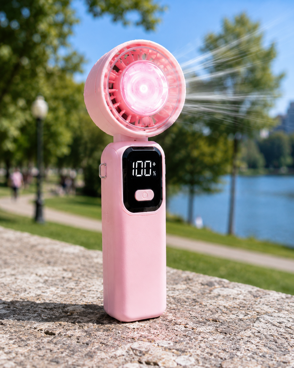Hand held cooling fan